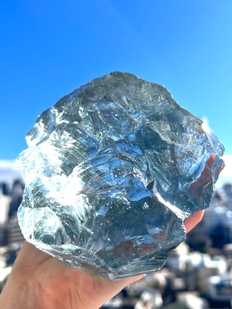 売約済み✨美特大✨純正シエラネバダ産初期 アンダラクリスタル ✨アヴァロンブルー