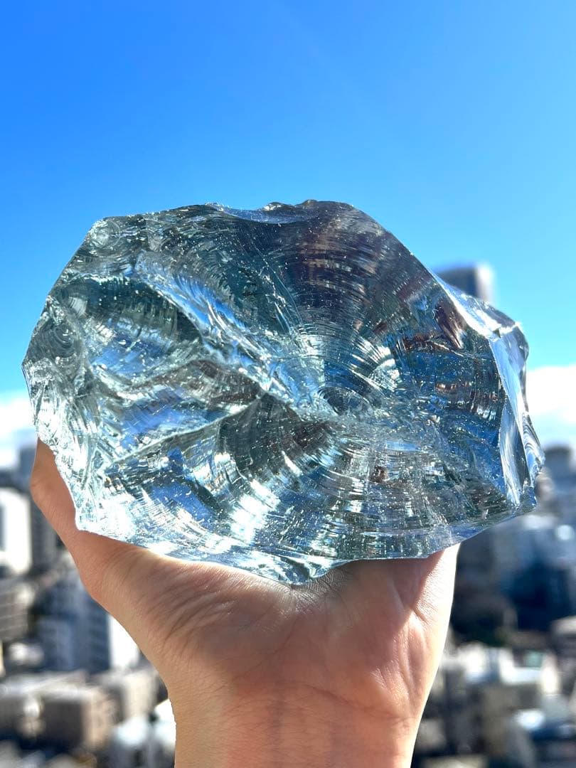 売約済み✨美特大✨純正シエラネバダ産初期 アンダラクリスタル ✨アヴァロンブルー