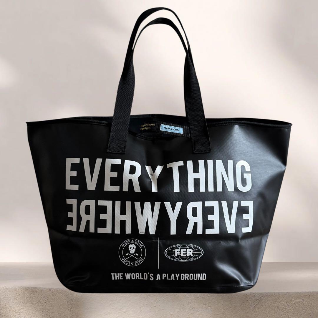 マークアンドロナ　マーク&ロナ　トートバッグ　バッグ　黒　白　大型　ショルダー