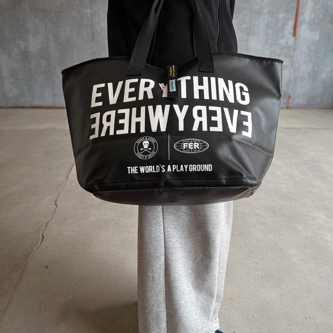 マークアンドロナ　マーク&ロナ　トートバッグ　バッグ　黒　白　大型　ショルダー