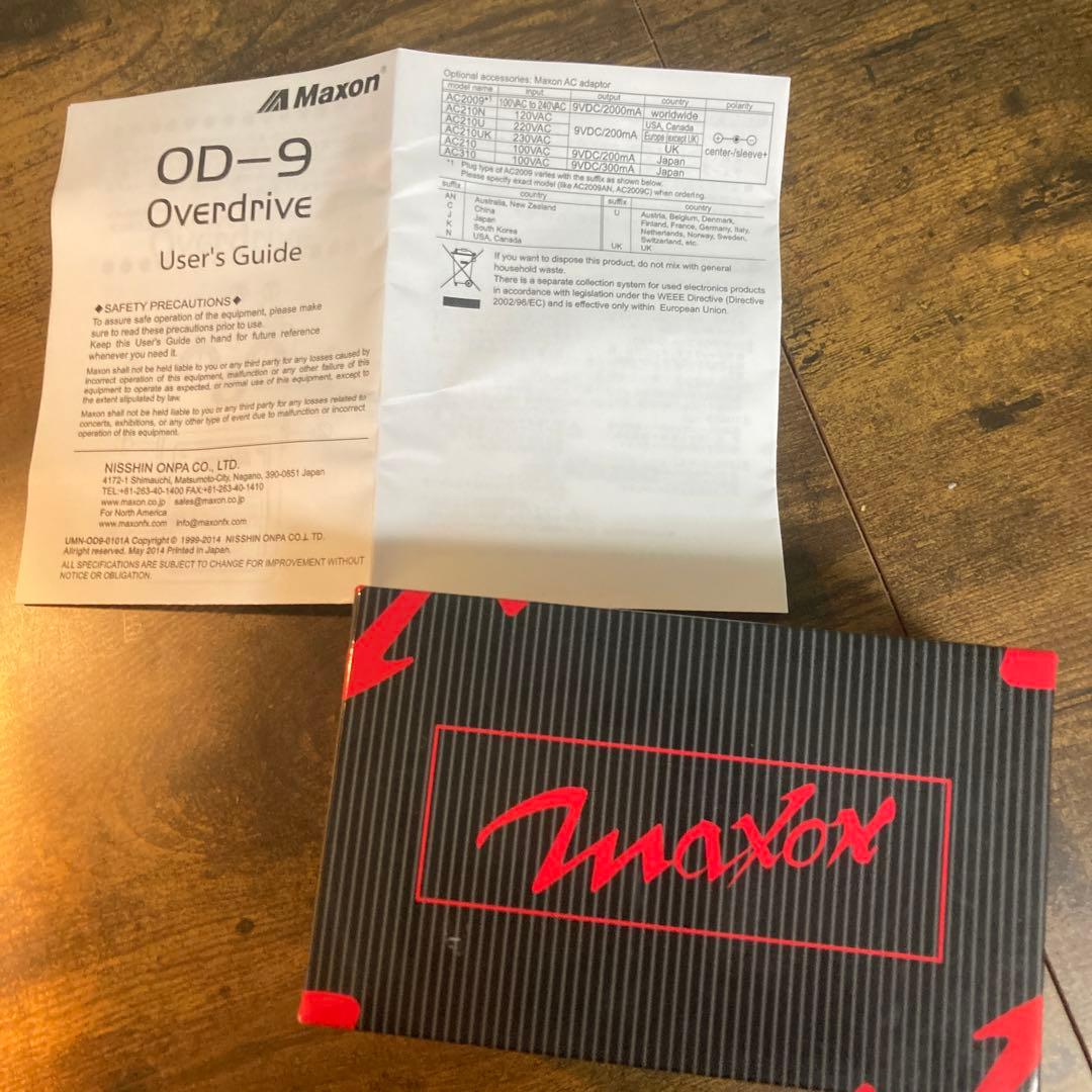 ヨーロッパ250台限定‼️MAXON OD-9 Black drive