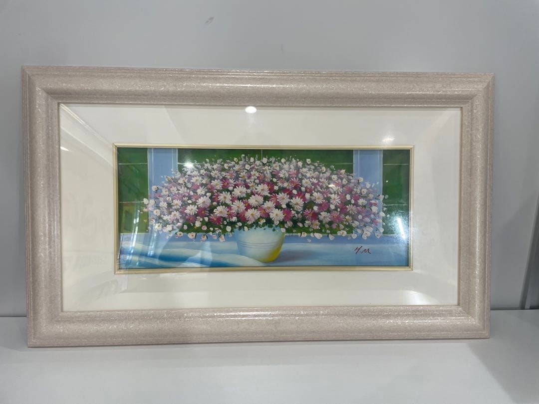 【お花油絵】ヒラリーメイヤー絵画　風水