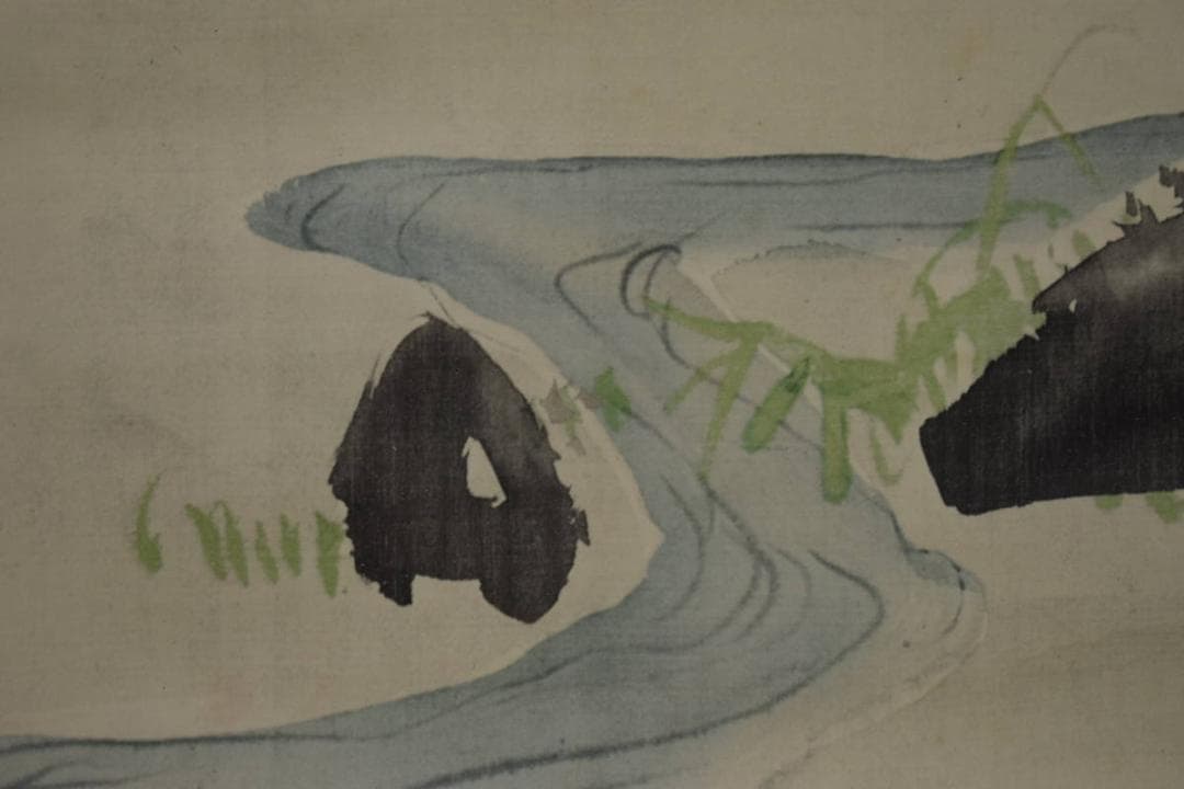 複製/尾形光琳/ツツジ図/躑躅図/横物/工芸/布袋屋掛軸HJ-980