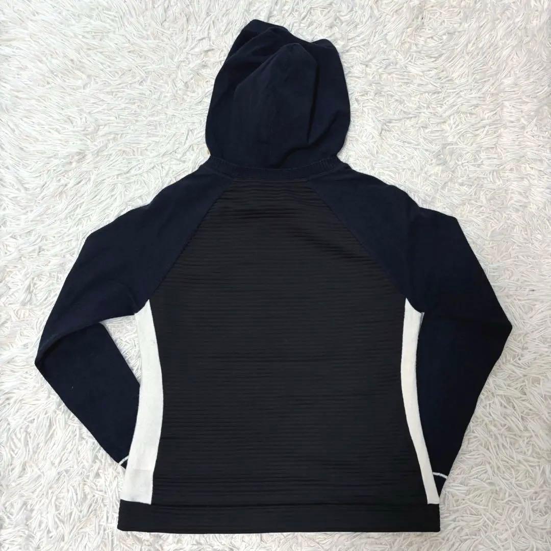 最新 ランバンスポール セットアップ パーカー スカート ニット ネイビー 黒