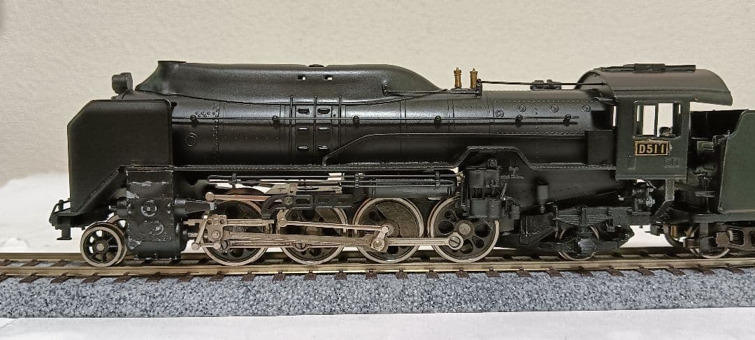 HOゲージ 天賞堂 アダチ Ｄ51半流蒸気機関車、カンモーター、メンテナンス済
