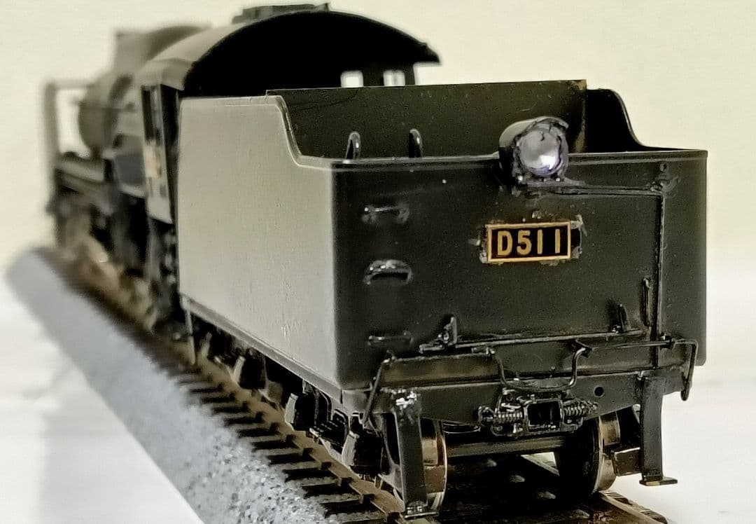 HOゲージ 天賞堂 アダチ Ｄ51半流蒸気機関車、カンモーター、メンテナンス済