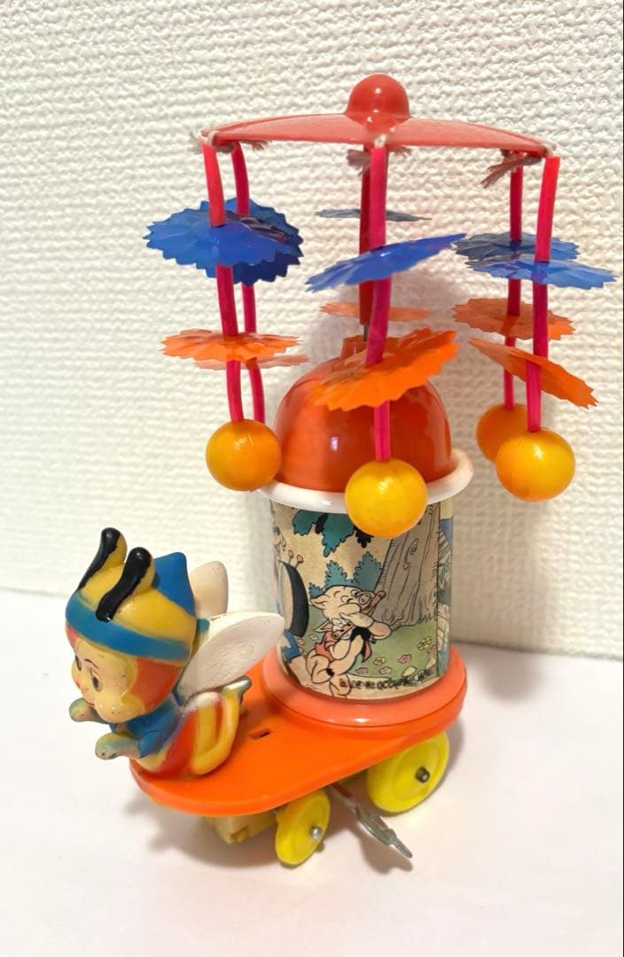 戦後レア！Occupied Japan ゼンマイ玩具 回転ギミック 完動品