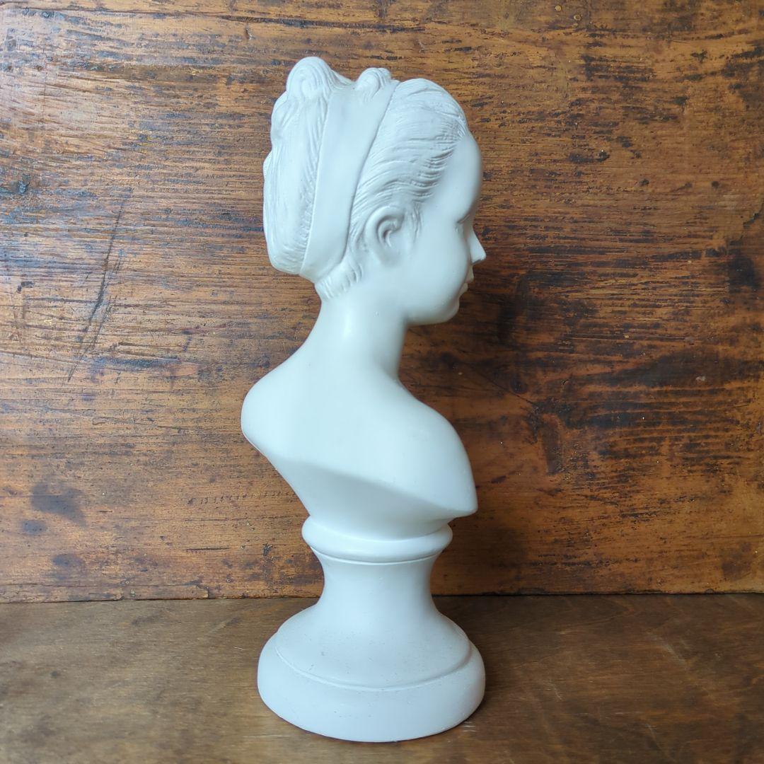 胸像 少女 石膏 フランス製 ヴィンテージ