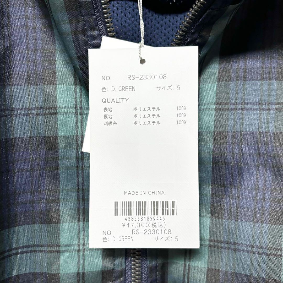 ラッセルノ ゴルフ 族虎 チェック ジップアップ ブルゾン D.グリーン L 5