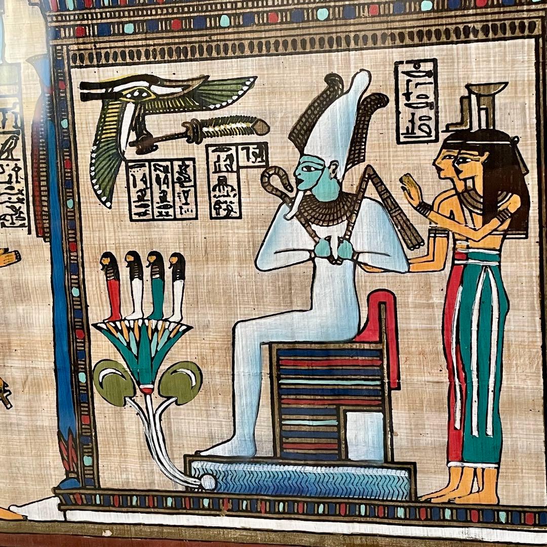 古代エジプト パピルスアート　額装