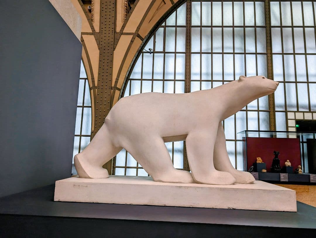 新品オルセー美術館　ポンポン　木製おもちゃ　シロクマ　パリ　お土産　シロクマ