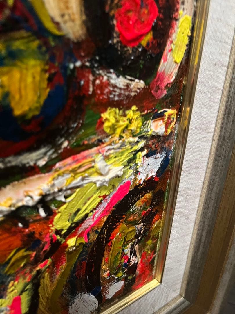 抽象画 油絵 インテリア 絵画 額縁 ゴージャス