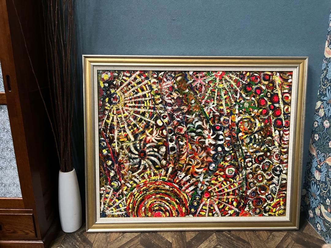 抽象画 油絵 インテリア 絵画 額縁 ゴージャス