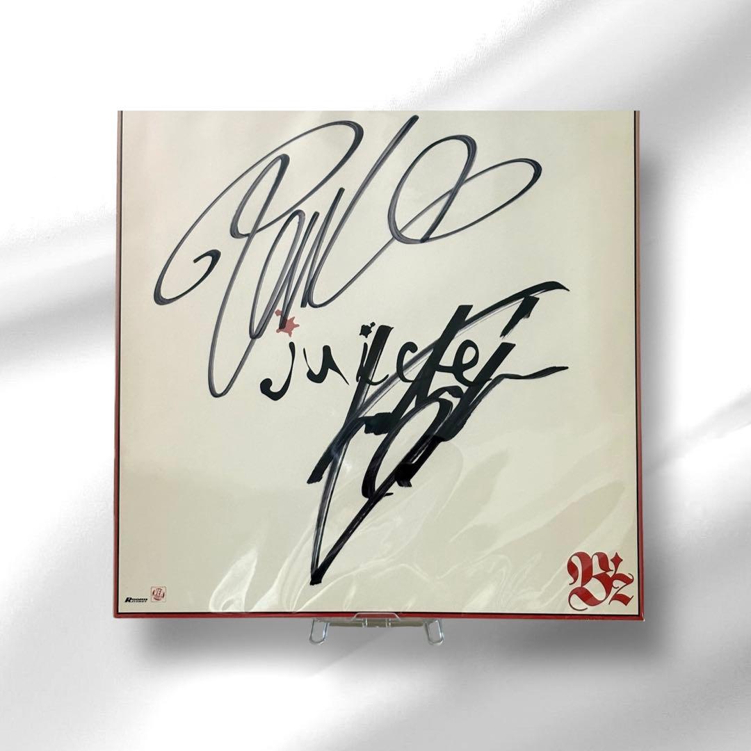 B'z サイン色紙　直筆　juice 2000 レア　ライブ　松本孝弘　稲葉浩志