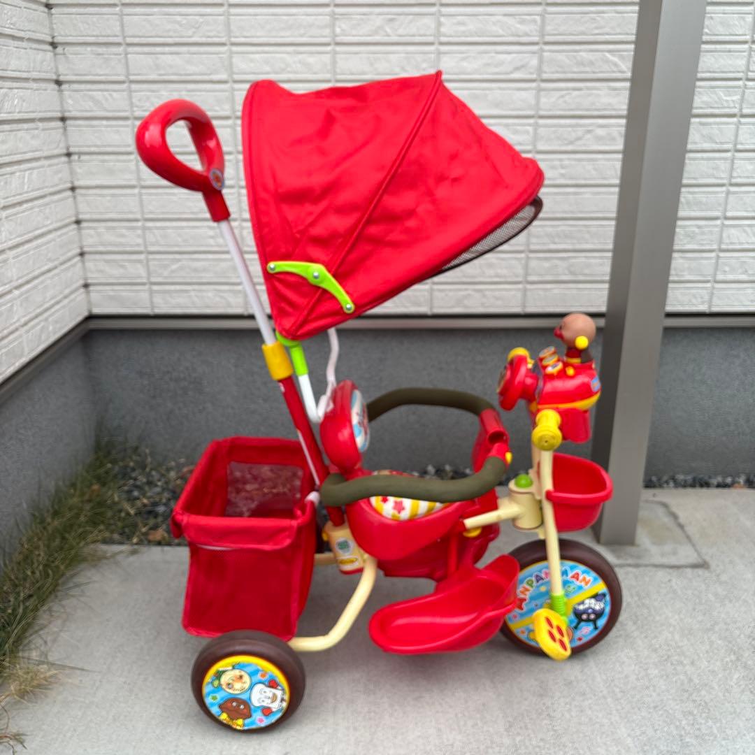 【美品】アンパンマン 三輪車 アンパンマンデラックス2おまけ自転車