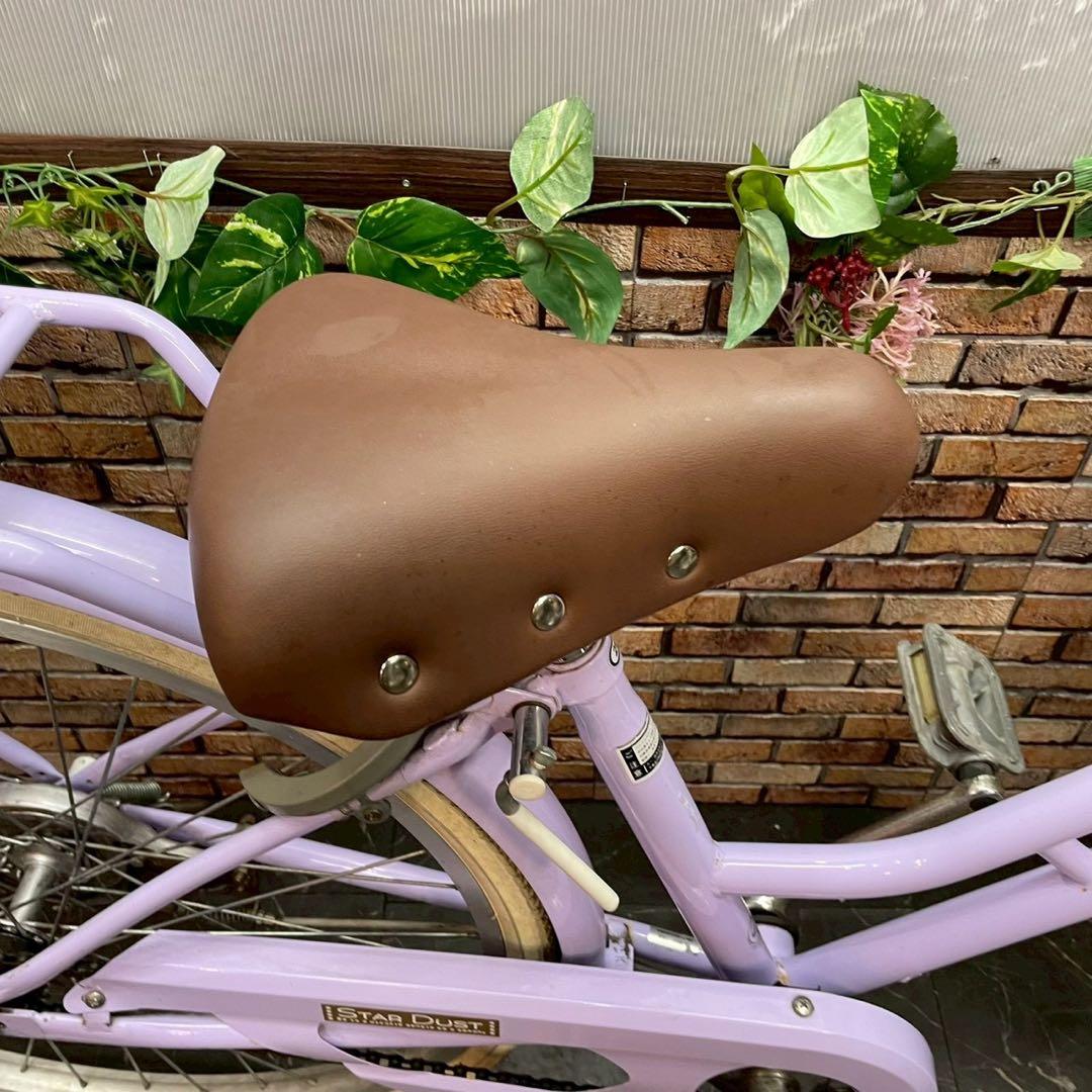【95】子供用自転車 子供車 STAR DUST パープル 24インチ シングル