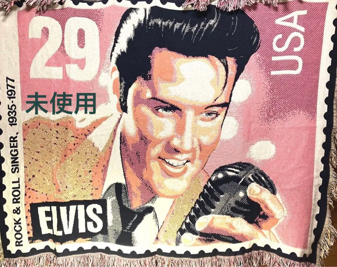 エルビス　プレスリー　アメリカ製　ゴブラン織り　タペストリー　初版切手柄