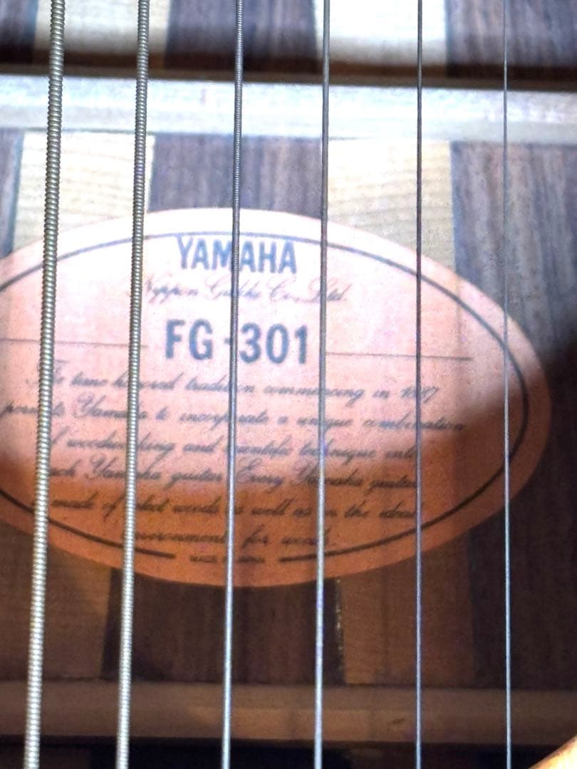 YAMAHA FG-301 アコースティックギター ギターケース　付属品付き