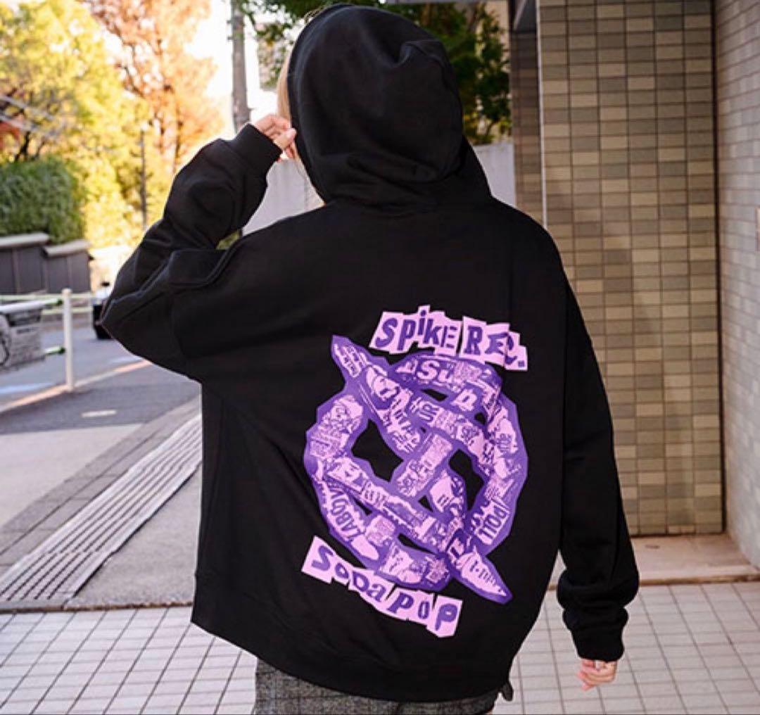 SPIKE RECORDINGS パーカー　パープル　試着のみ