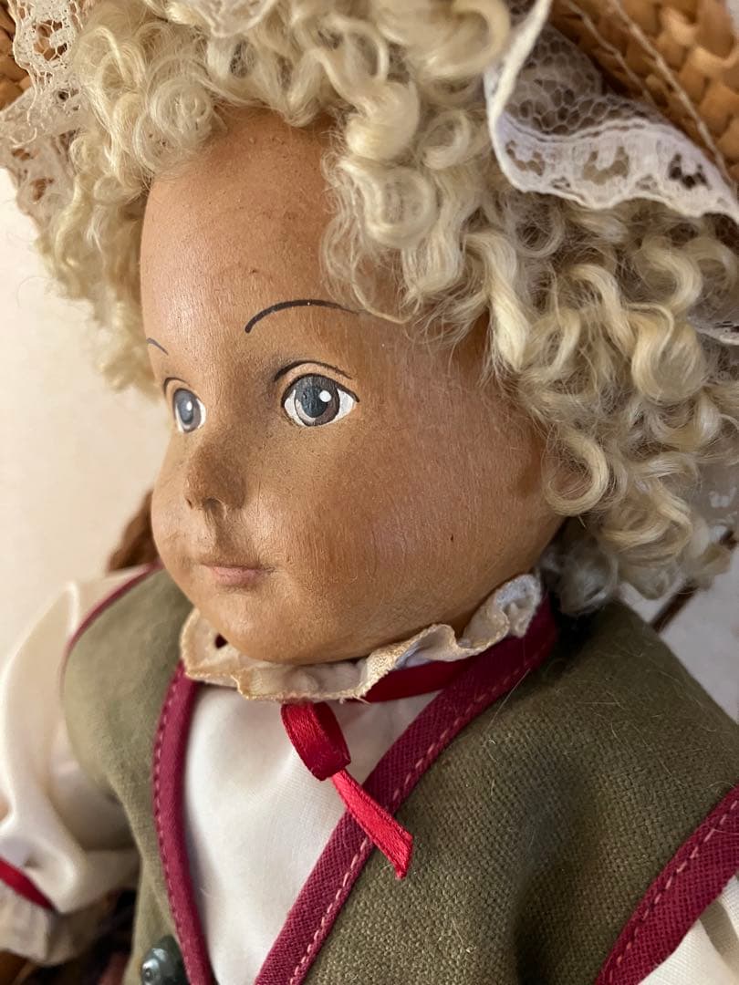木製人形　ドイツ　34㎝　女の子