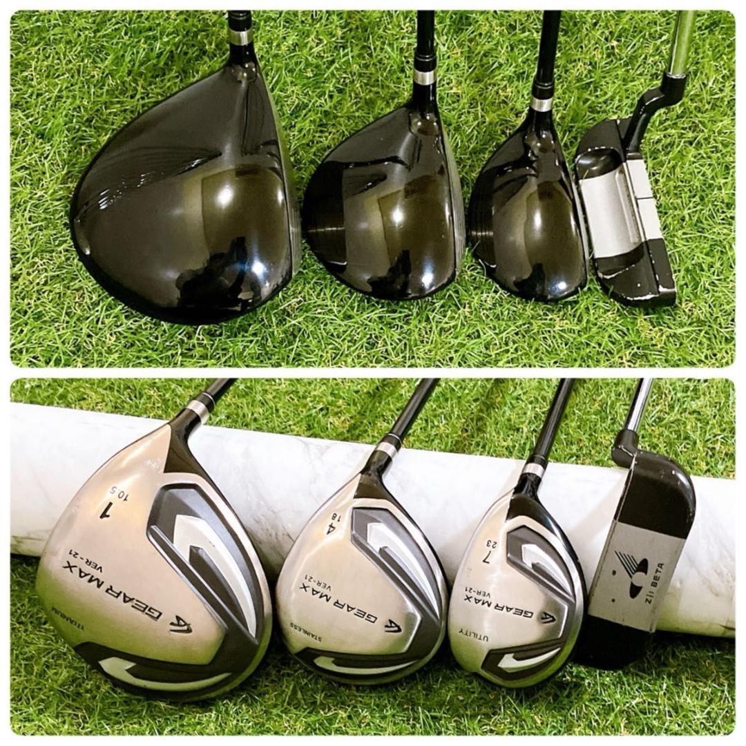 ギアマックス メンズゴルフセット 11本 初心者 S 右利き タイトリストバッグ