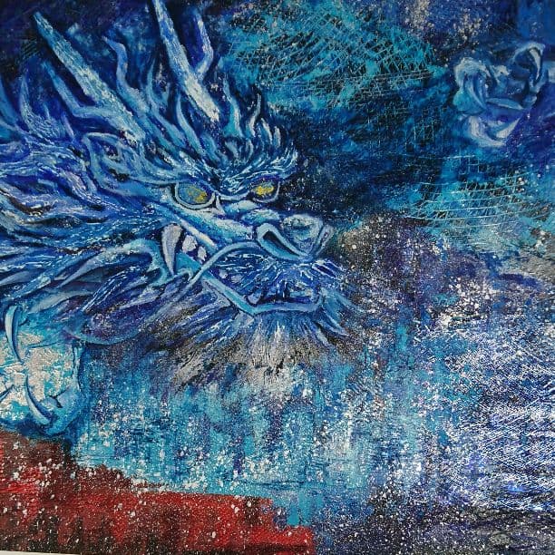 油絵 絵画 (青龍)