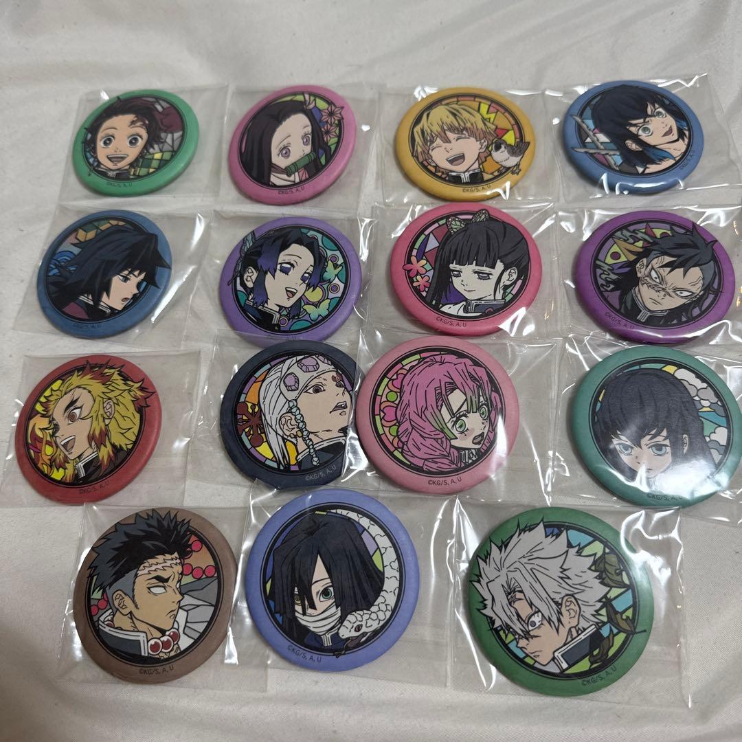 鬼滅の刃 和紙缶バッジ 切り絵 vol.3 コンプ