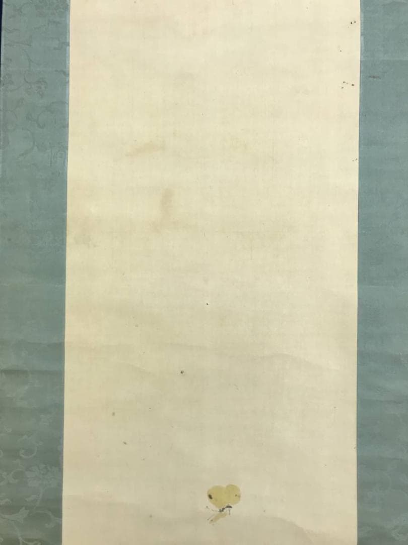 真作/平井楳仙/牡丹に蝶図/花図/ボタン図/花鳥図/掛軸/名家伝来/AD-878