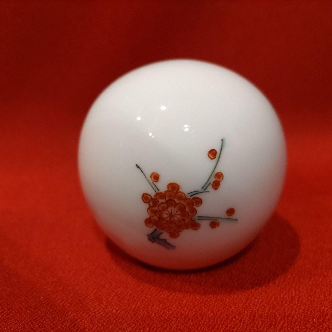 14代 柿右衛門 花鳥文 梅花文 文鎮1点 有田焼 ペーパーウェイト