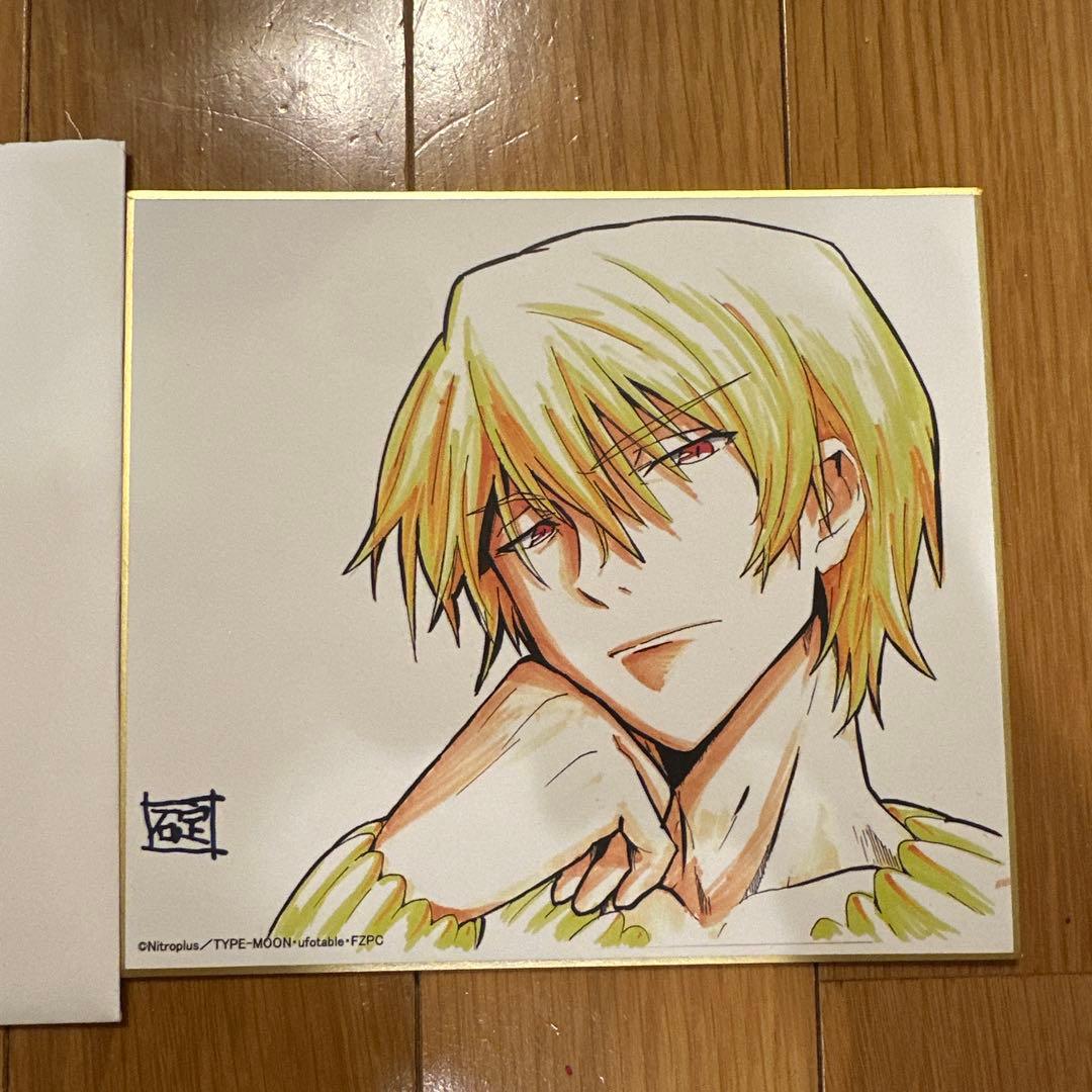 Fate FGO ギルガメッシュ 色紙　アーチャー　Fate/Zero カフェ