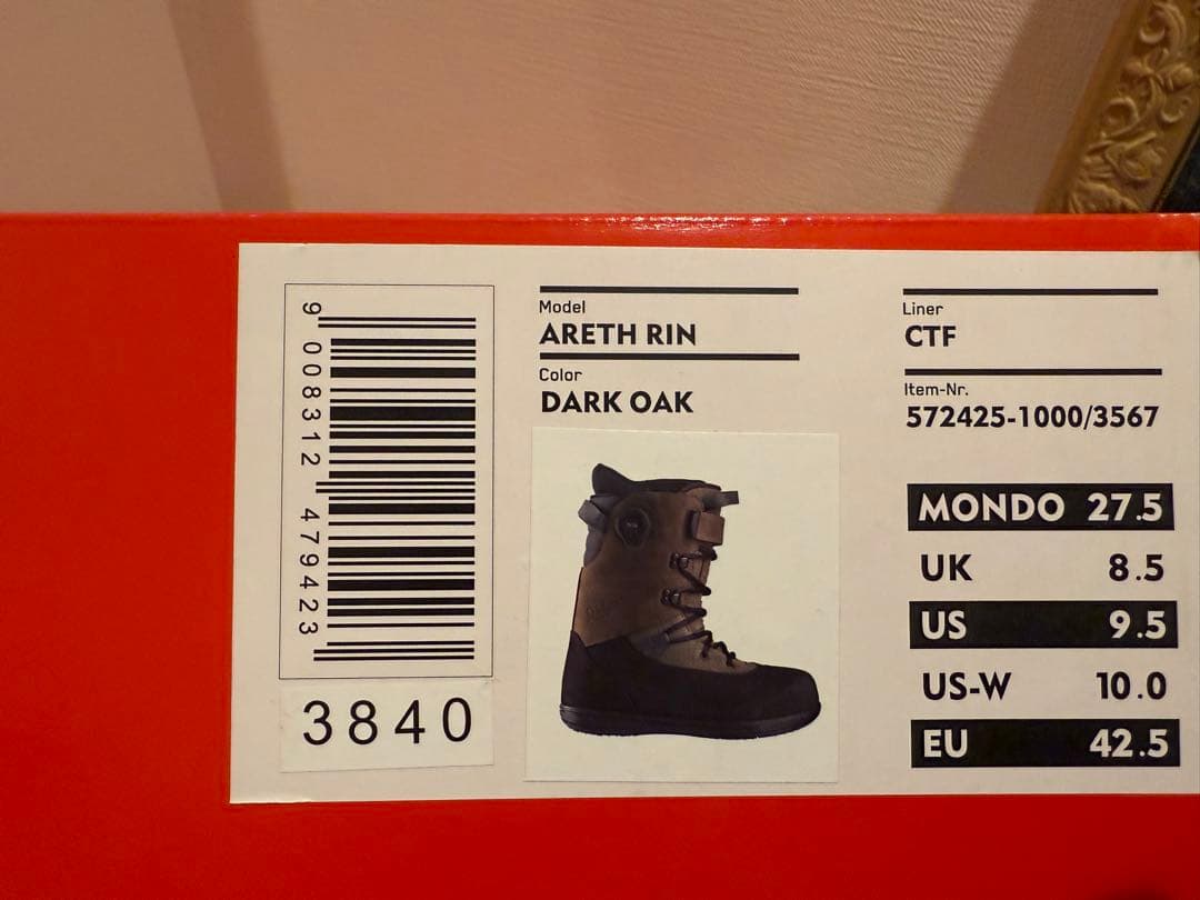 着払い変更　DEELUX AREthRIN CTFインナー 新品27.5㎝