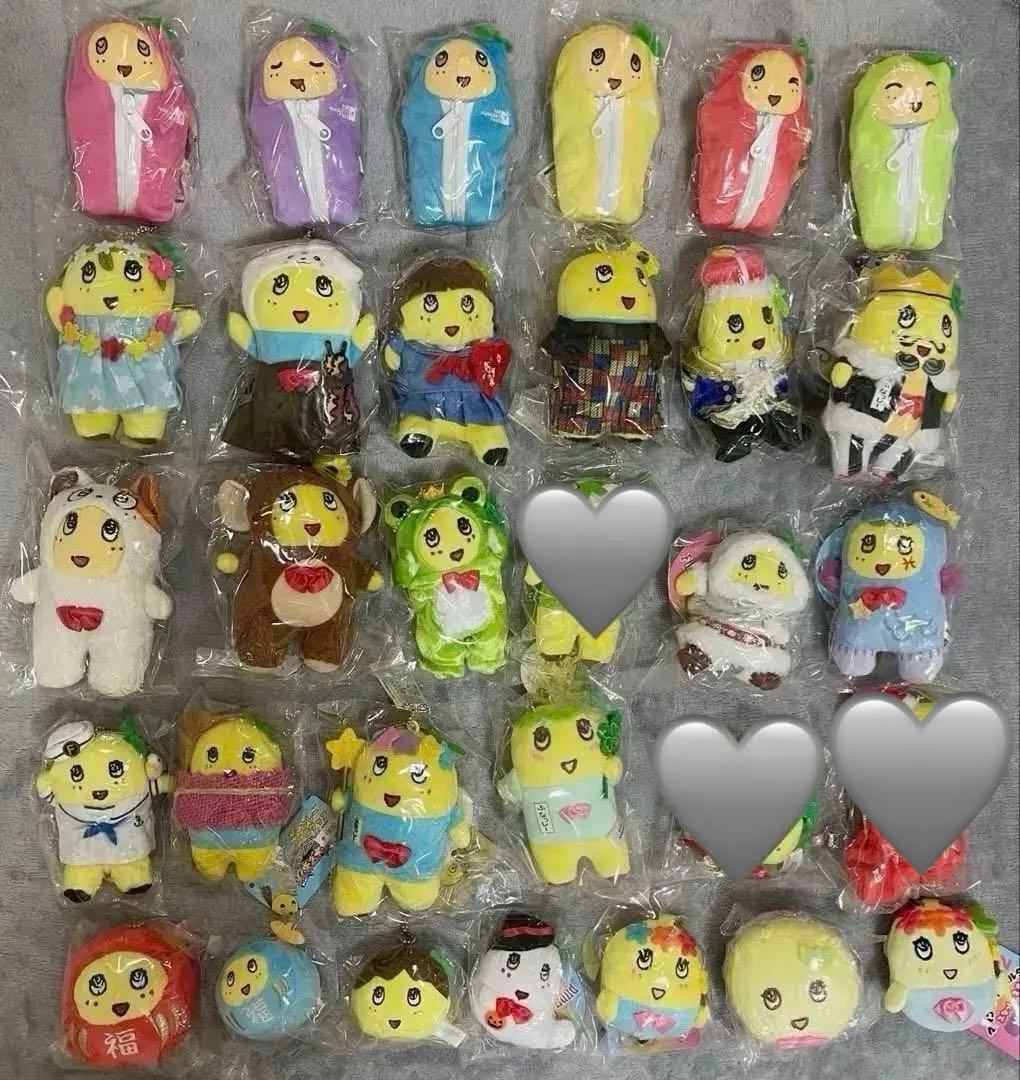 ふなっしーぬいぐるみマスコット＆ぬいぐるみバッジ28体セット！（バラ売り可能）