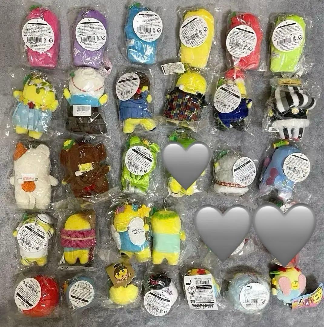ふなっしーぬいぐるみマスコット＆ぬいぐるみバッジ28体セット！（バラ売り可能）