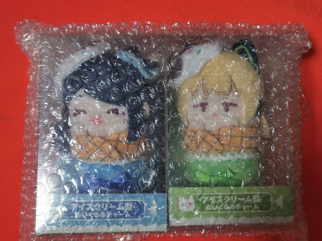 ブルアカ　アイスクリーム型ぬいぐるみチャーム4点セット