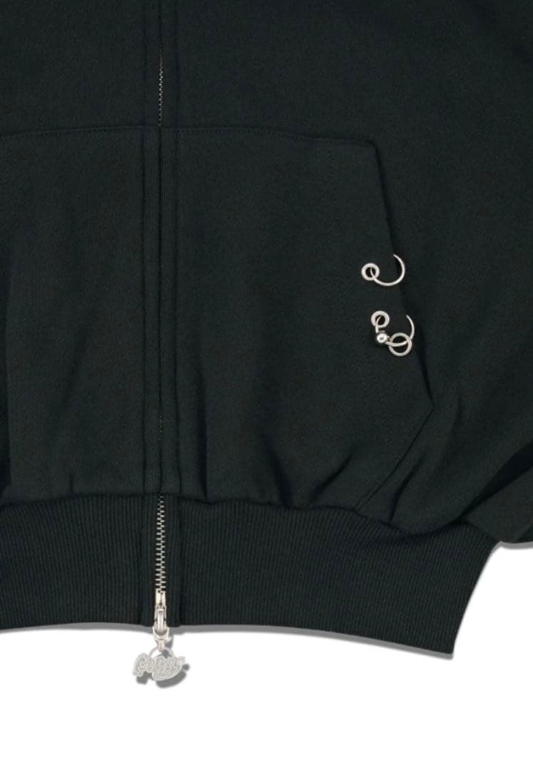 Xtra Ordinary クロップドジップパーカー Mサイズ ブラック