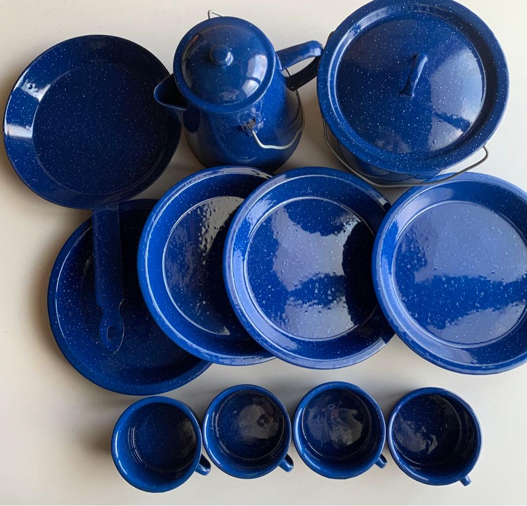 JOYLIFE 簡易ホーロー 11pcs未使用品 鍋フライパンポット皿マグ4人分