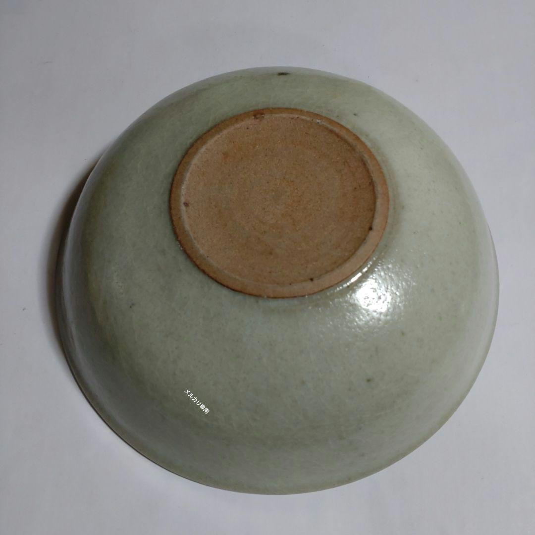 益子焼　大輪の南洋花図深鉢　有名作家物