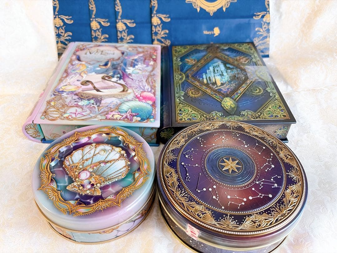 メリーチョコレート2026 ナハトラビュリント　缶入り4点 限定紙袋付き