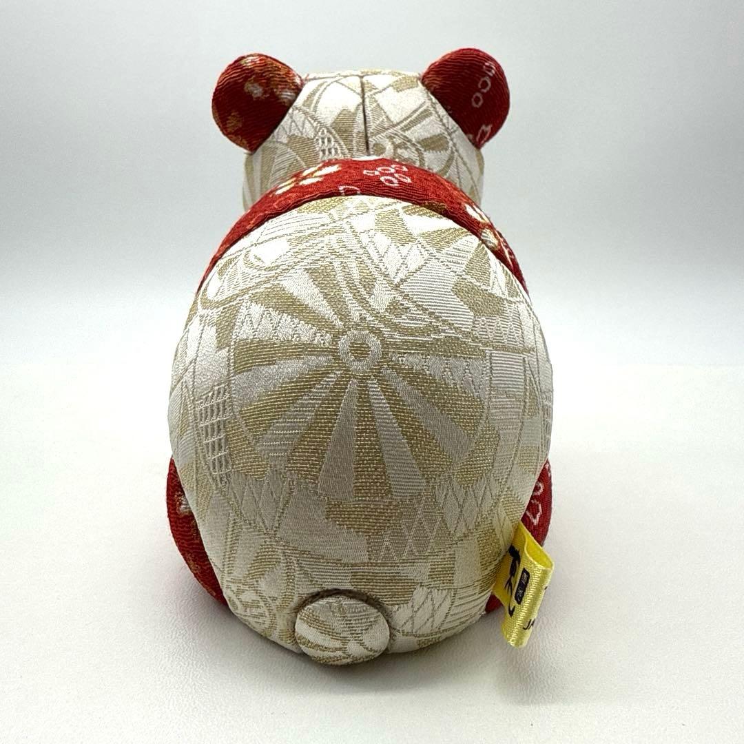 柿沼東光作 江戸木目込み人形 しあわせパンダ (紅）