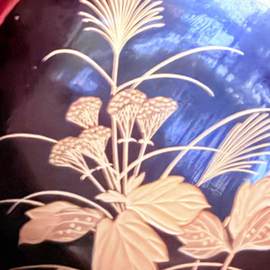 2244様感謝‼️感謝価格‼️超絶JAPAN蒔絵あけぼの❌黒 秋草蒔絵　茶懐石椀5客