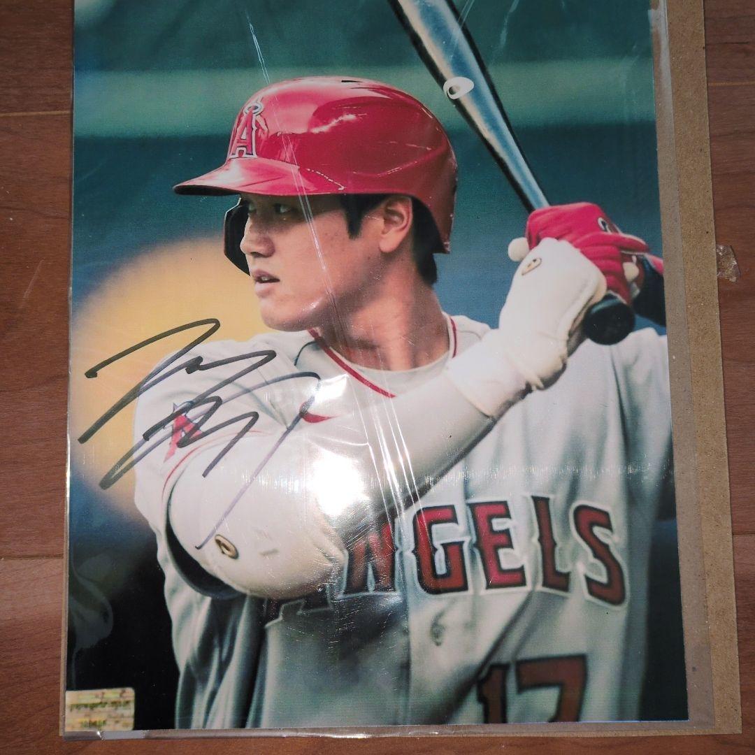 休日セール　大谷翔平 直筆サイン入り写真 エンゼルス 17　新品