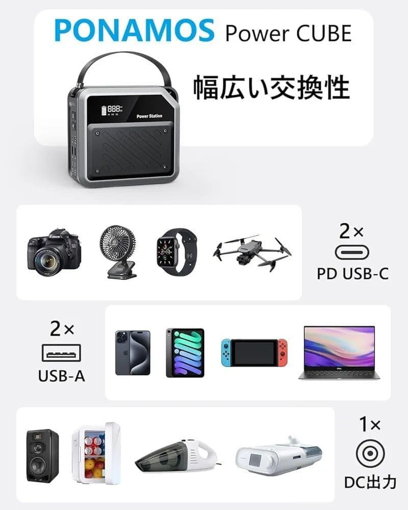 【超特価】ポータブル電源 小型 ポタ電 大容量 60000mAh