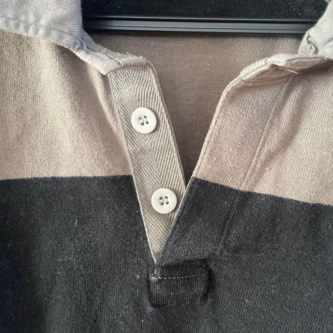 A Bathing Ape ラガーシャツ Mサイズ ブラック/グレーキムタク着用