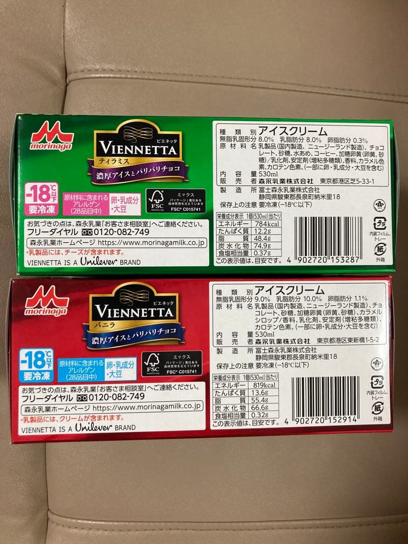 送料無料 ビエネッタ10個入り ＜バニラ1個・ティラミス1個・バニラカップ8個＞