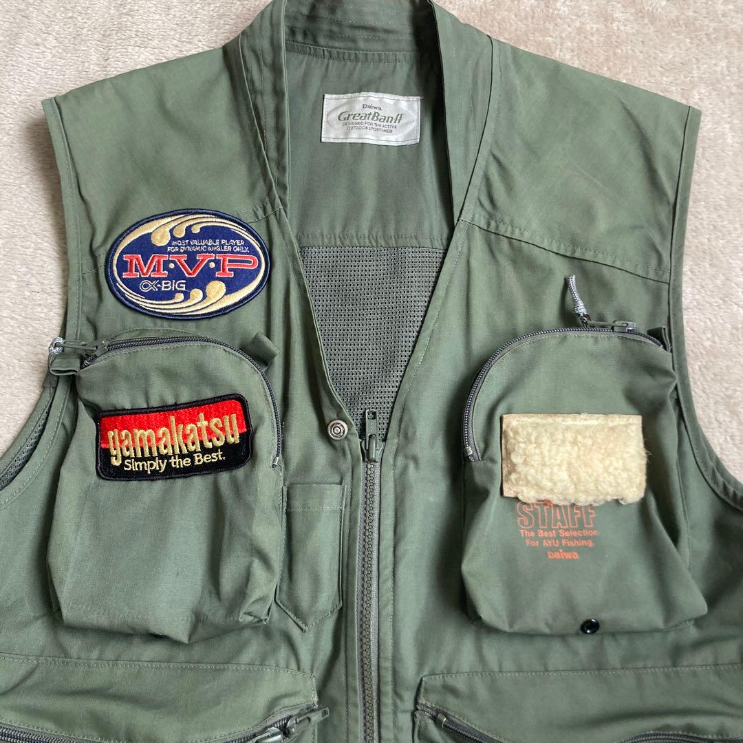 daiwa greatbanff ダイワ フィッシングベスト ギミック ワッペン