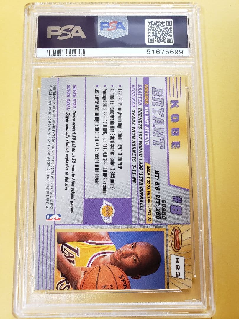 PSA10 コービーブライアント1996ボウマンズベスト ルーキー 色あせなし