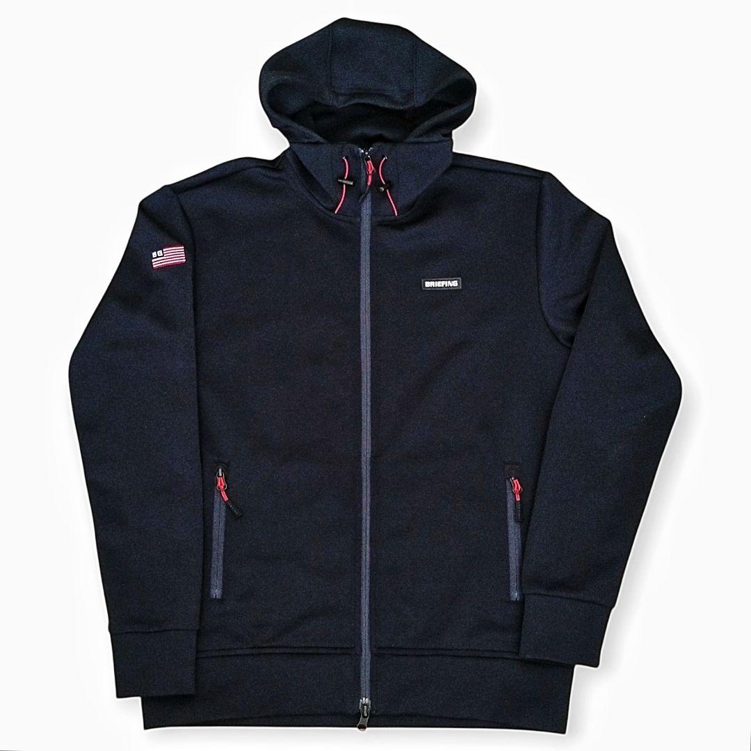 ブリーフィング BRIEFING ゴルフ パーカー M 黒 防風 3D 薄手