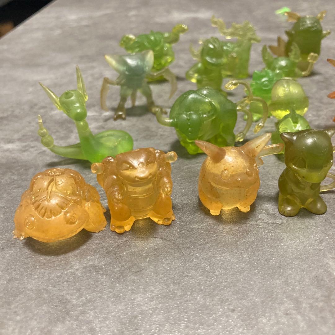 ポケモン 初期 レトロ フィギュア 鉛筆 キャップ クリアカラー アニメ ポケカ