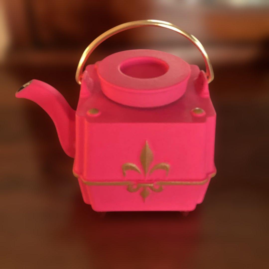 《MARIAGE FRERES 》鋳鉄製ティーポット/フィスドフランス　ローズ