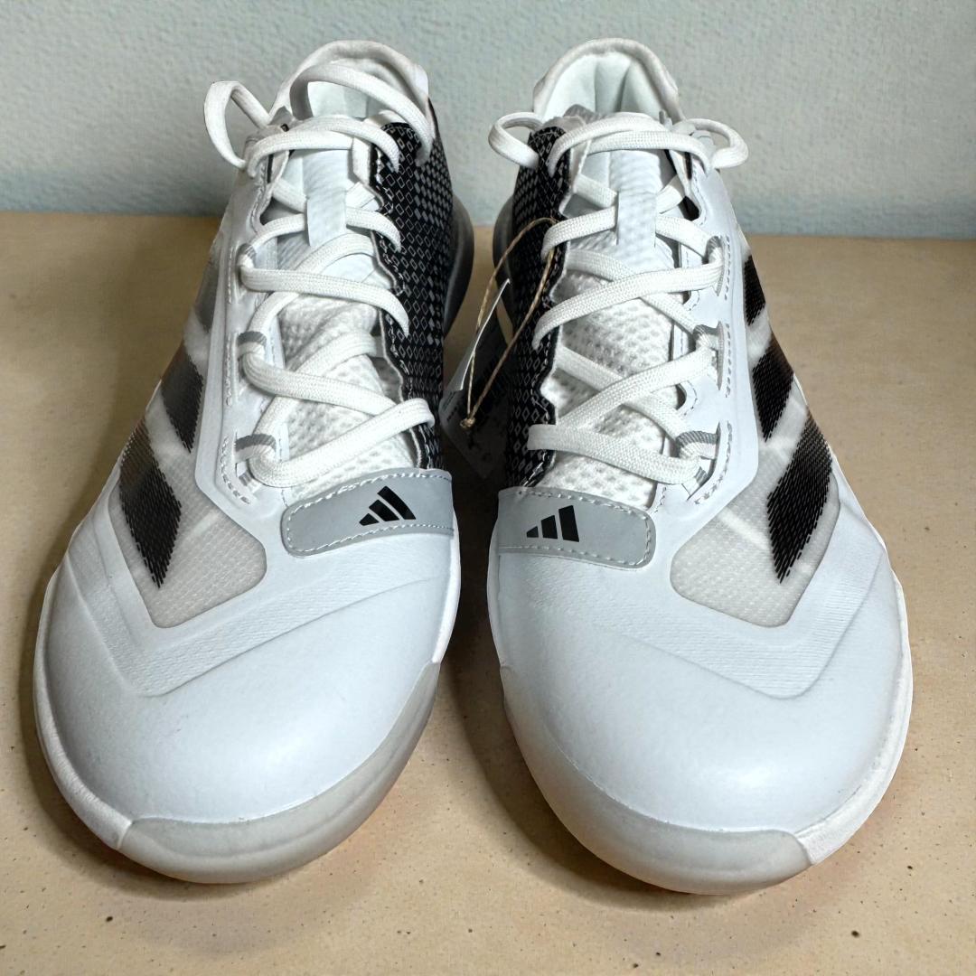 アディダス アディゼロ インパクトTPUホワイト ブラック 野球クリート